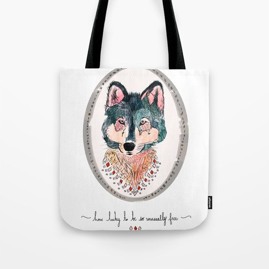 how lucky to be so unusually free Tote Bag