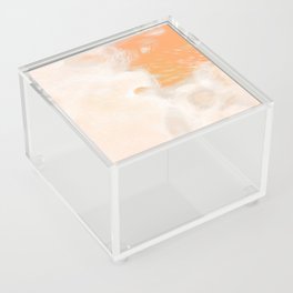 Soft orange white paper  Acrylic Box