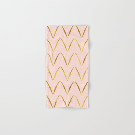 Pink Gold Foil 05 Hand & Bath Towel