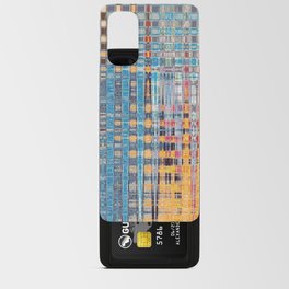 Blue And Yellow Distorted Criss Cross  Android Card Case
