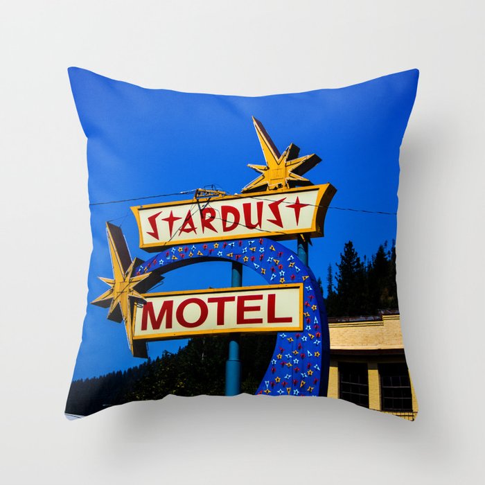 Stardust Motel Throw Pillow