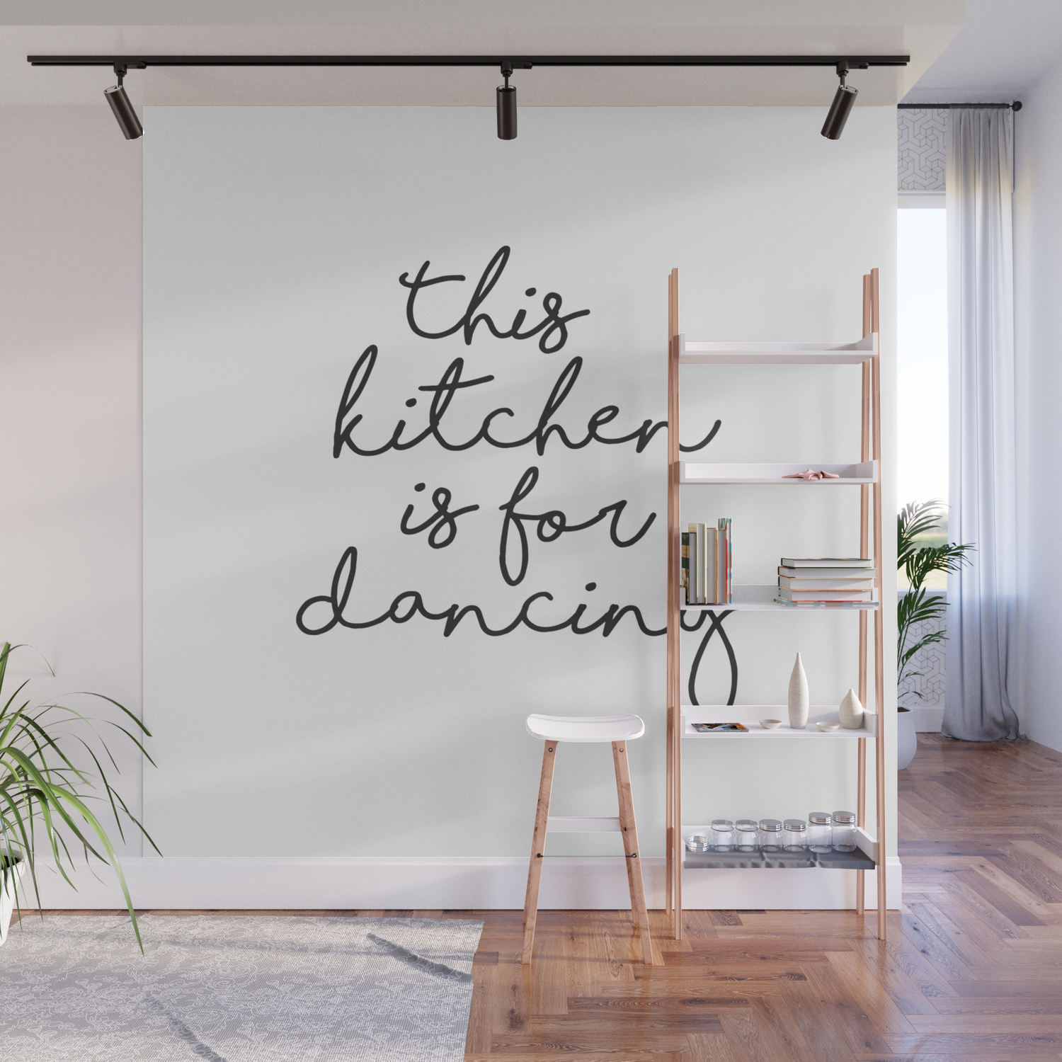 This Kitchen Is For Dancing Wall Mural By Radquoteshop Society6