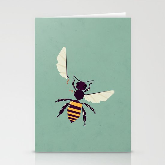 H is for honey bee Stationery Cards
