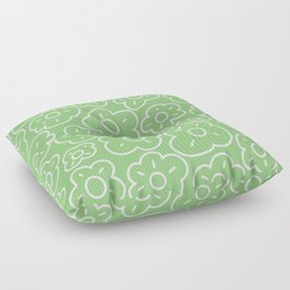 Cheeky Flowers- Green Floor Pillow