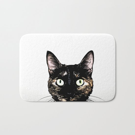 Peeking Cat Bath Mat