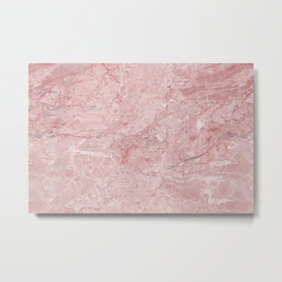 Blush Pink Marble Metal Print
