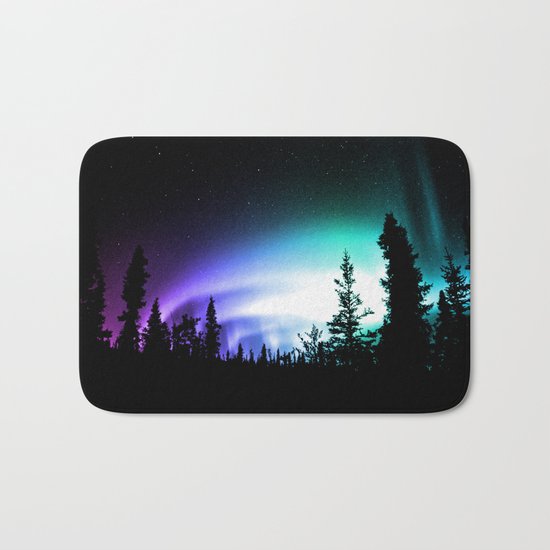 Aurora Borealis Forest Bath Mat
