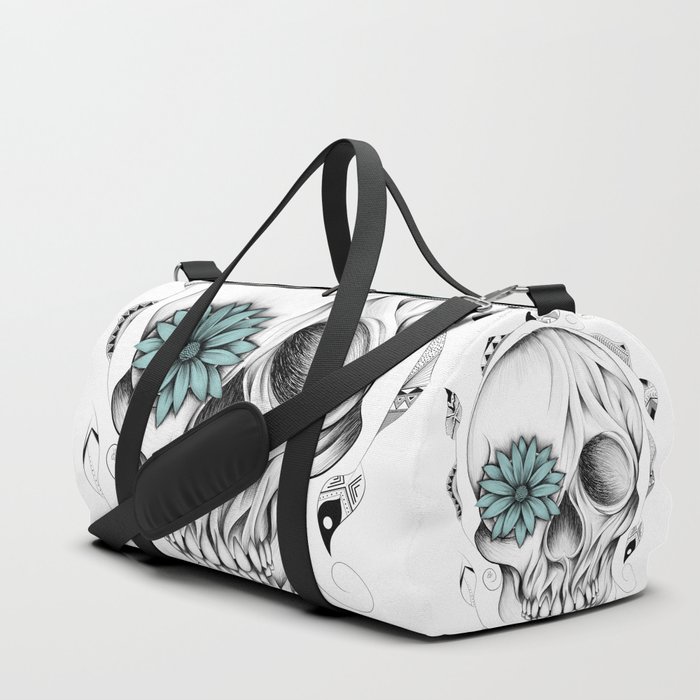 Poetic Wooden Skull Duffle Bag By Loujah Society6 Poetic Wooden Skull Duffle Bag