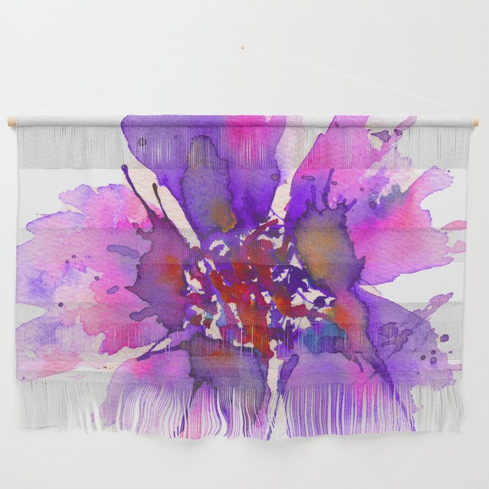 Watercolor Flower Splash - Magenta Wall Hanging