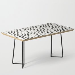 Preppy brushstroke free polka dots black and white spots dots dalmation animal spots design minimal Coffee Table