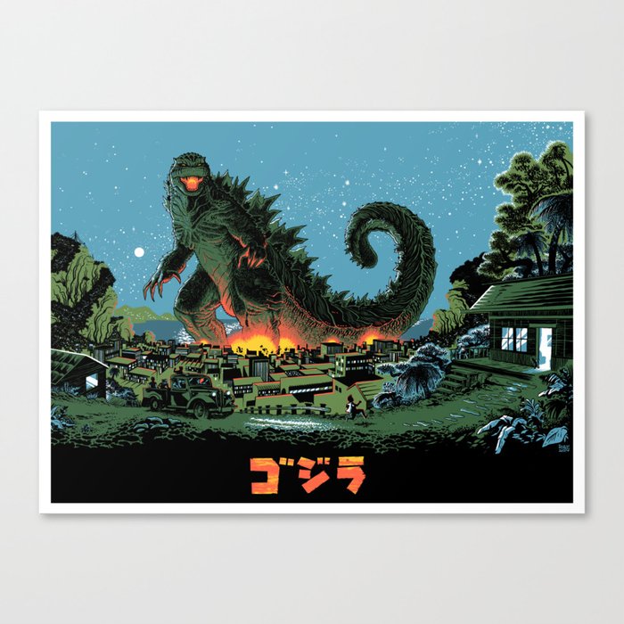 Godzilla - Blue Edition Canvas Print