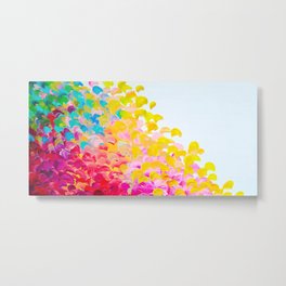 CREATION IN COLOR - Vibrant Bright Bold Colorful Abstract Painting Cheerful Fun Ocean Autumn Waves Metal Print | Rainbow, Children, Ebiemporium, Playful, Nature, Splash, Abstract, Bold, Fun, Painting 