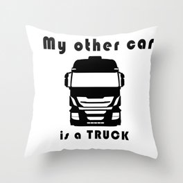 Truck Driver 3  Throw Pillow