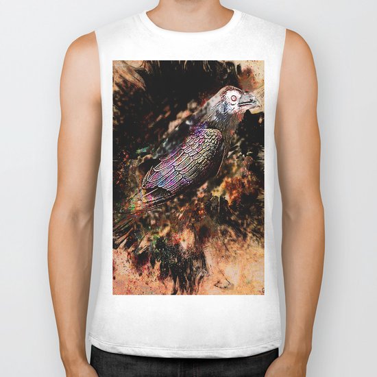 Crow in the dark Biker Tank