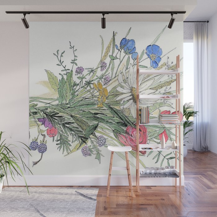 Bouquet of Wildflower Wall Mural