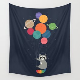 Space Raccoon Wall Tapestry