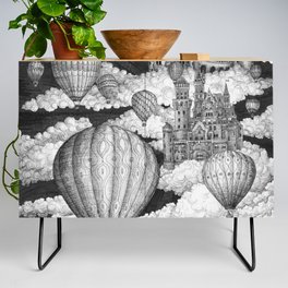 Journey to the Cloud Kingdom - Ink Drawing Credenza