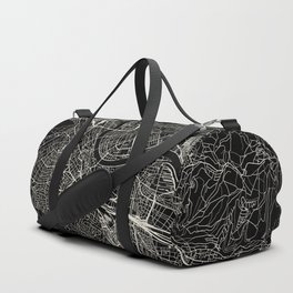 Basel - Switzerland. Black and White City Map Duffle Bag