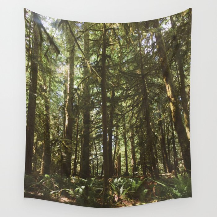 Deer in Olympic Forest Wall Tapestry