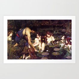 John William Waterhouse - Hylas and the Nymphs - 1896 Art Print