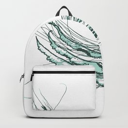 Jovial Juliette Backpack | Graphicdesign, Watercolor, Jade, Jellyfish, Freshwater, Marine, Rhizostoma, Popart, Nursery, Children 