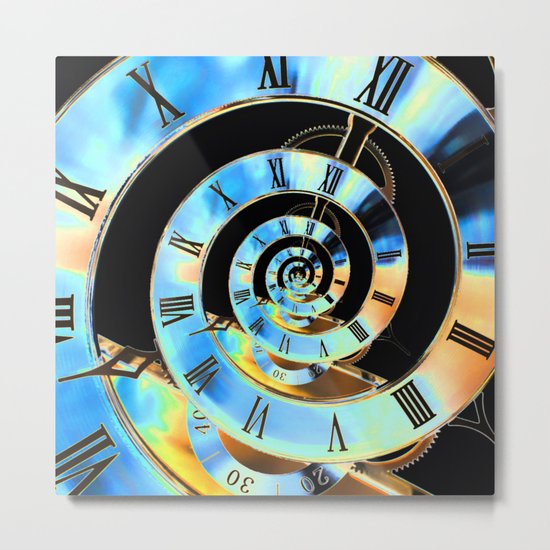 Infinite Time Blue Metal Print