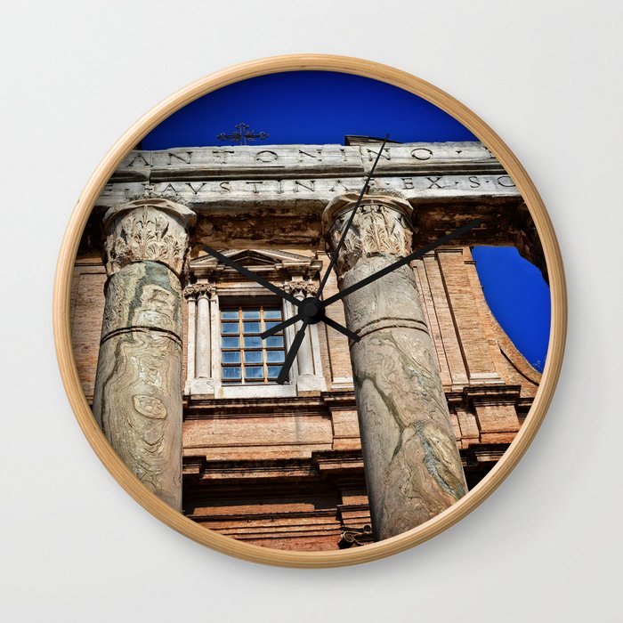 The Temple of Antonius & Faustina Wall Clock