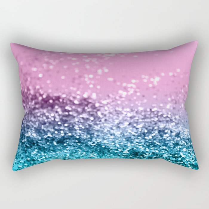 Tropical Beach Lady Glitter #1 (Faux Glitter) #shiny #decor #art #society6 Rectangular Pillow