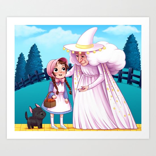 Dorthy and the Good Witch of the North Art Print