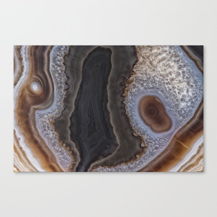 Chocolate colored Agate Crystals Canvas Print