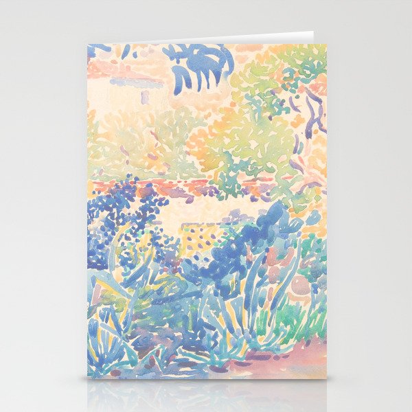 The Artist's Garden at Saint-Clair by Henri-Edmond Cross 1904-5, French Stationery Cards