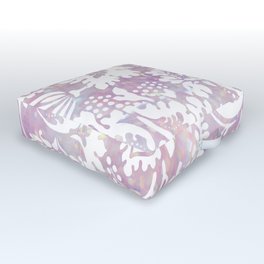 Lilac Boho Floral Outdoor Floor Cushion