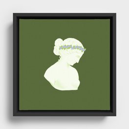 sappho with a crown of violets Framed Canvas
