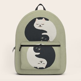 cat flipping off backpack