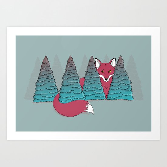 Spruce Fox Art Print