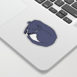 Purple Sleeping Dog Sticker