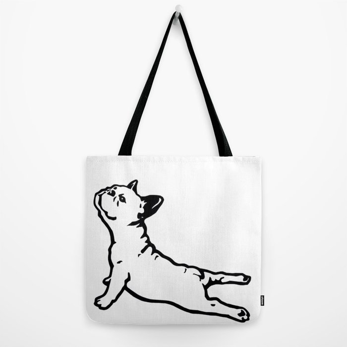 FRENCH BULL DOG YOGA NAMASTE product FUNNY GYM design DOGS Tote