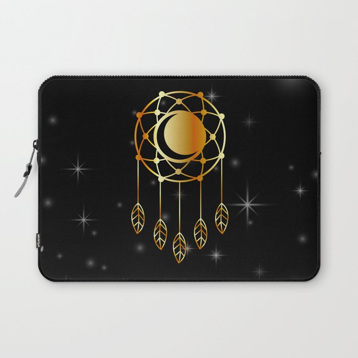 Native American dreamcatcher in gold Laptop Sleeve