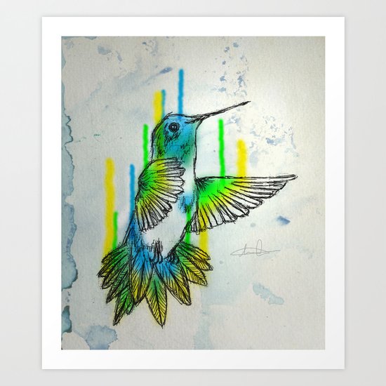 Humming Art Print
