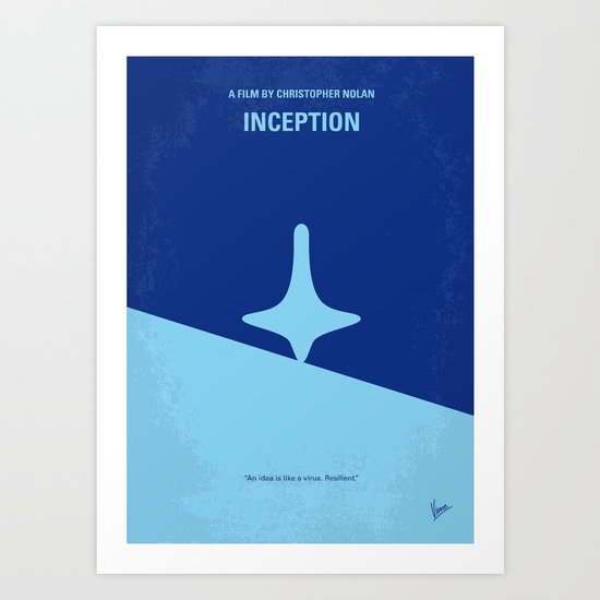 No240 My Inception minimal movie poster Art Print