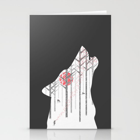 Winter Wolf Stationery Cards