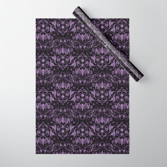 Bats and Beasts (Purple) Wrapping Paper