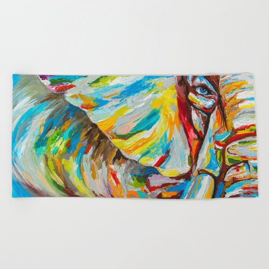 Elephant's eye Beach Towel