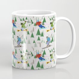 Snow Ski Mountain Outdoors Off White Mug