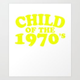Child of the 1970's Art Print