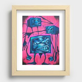 Band of TVs Recessed Framed Print