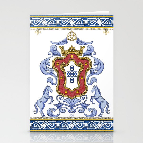 Portuguese Crest Stationery Cards
