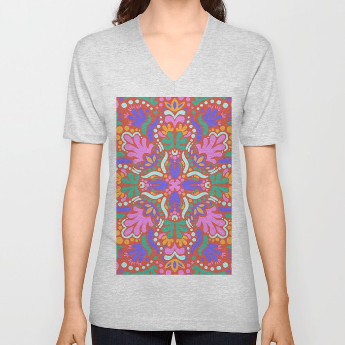 Hippie Mandala V Neck T Shirt