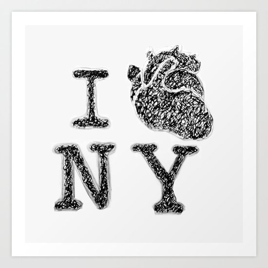 I HEART NEW YORK Art Print