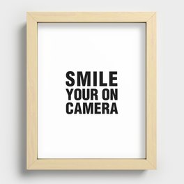 smile you're on camera Recessed Framed Print
